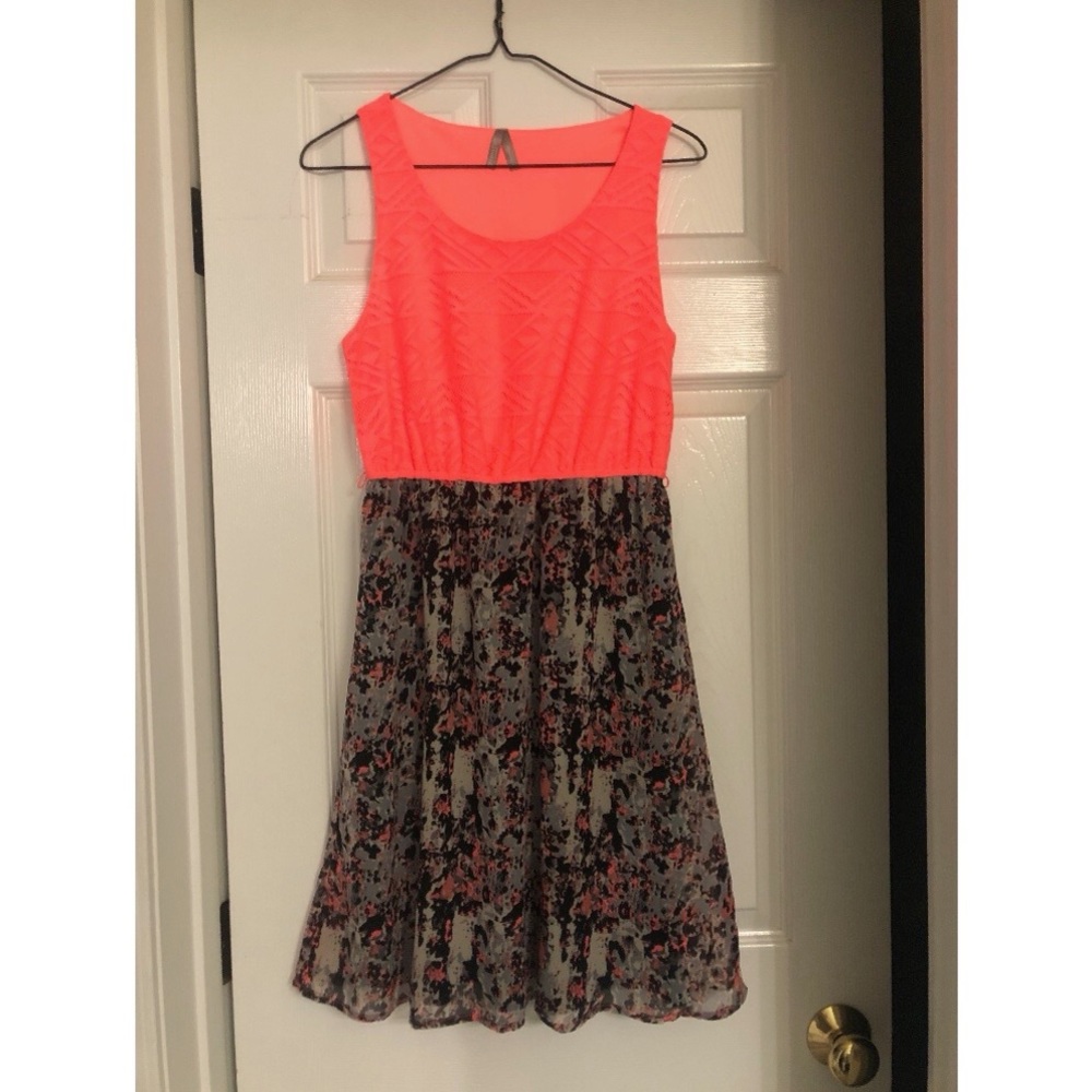 Lace top pink sun dress